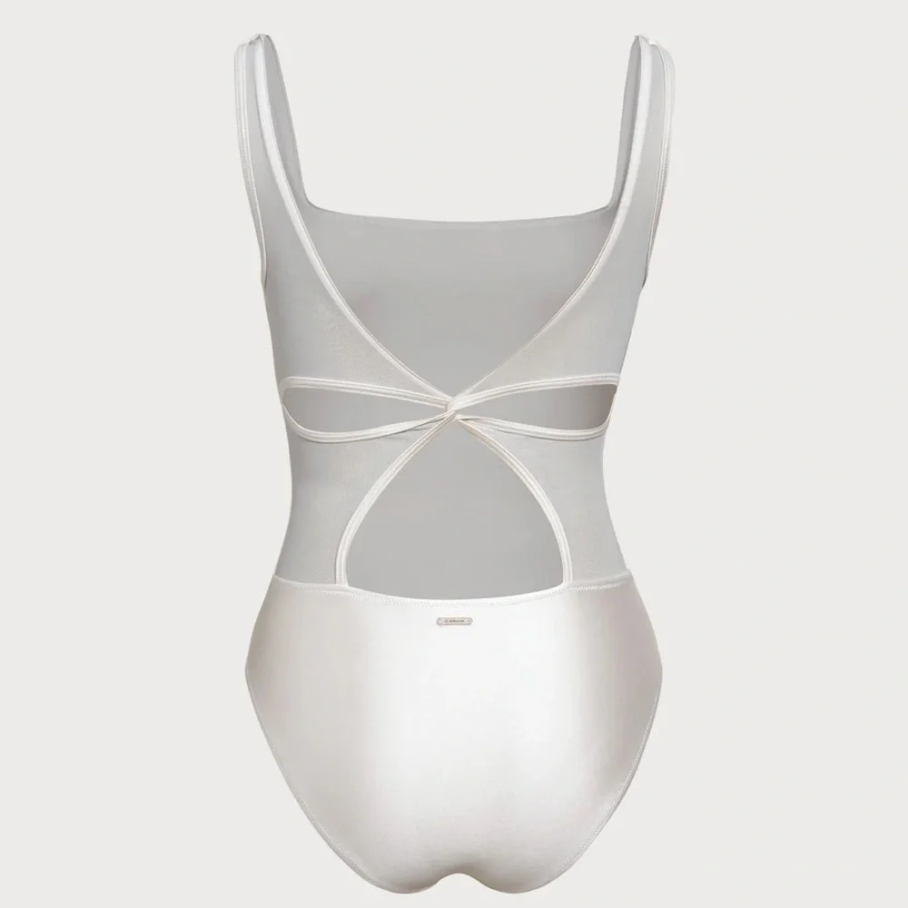 Berlook White No Padding Petal-Back One-Piece Swimsuit - Picture 6 of 8